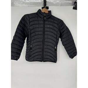 Mamot 600 Fill Down Jacket Kids Youth M Black Puffer Quilted Duck Down Ski Hike